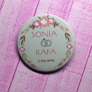 Chapas para bodas nombres flower