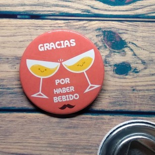 Chapas boda gracias por haber bebido