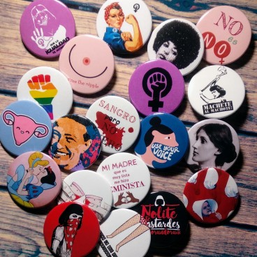 Pack chapas feministas
