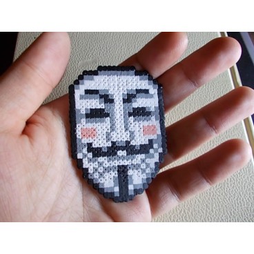 Broche PixelArt Anonymous / V for Vendetta