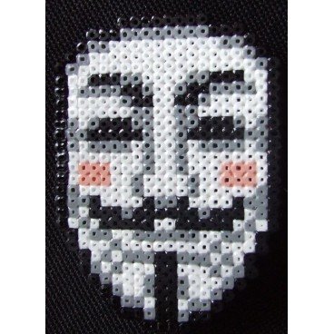 Broche PixelArt Anonymous / V for Vendetta