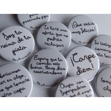 Personaliza tus chapas de boda como quieras!