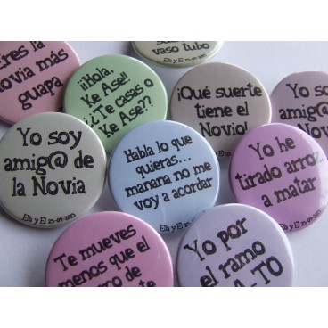 Personaliza tus chapas de boda como quieras!