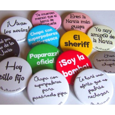 Personaliza tus chapas de boda como quieras!