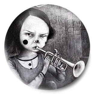 Niña Vintage trompeta