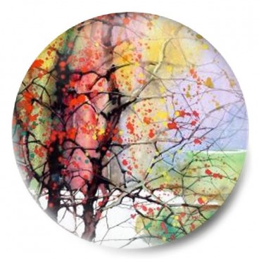 bosque colorido nevado