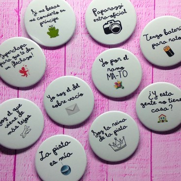 Chapas para bodas Emotinfantil